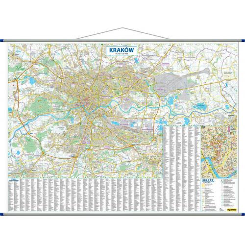 Kraków mapa na ścianę w skali 1:20 500
