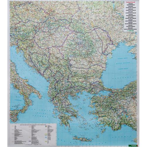 Bałkany, Europa Południowa mapa ścienna 1:2 000 000, 86x97 cm, Freytag&Berndt