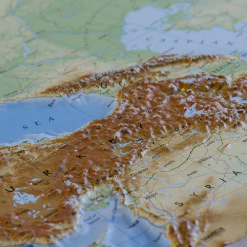 Europa mapa ścienna plastyczna / wypukła / 3D