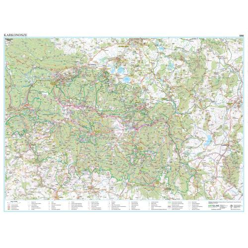 Karkonosze mapa ścienna - naklejka 1:35 000, 140x100 cm, Eko-Graf