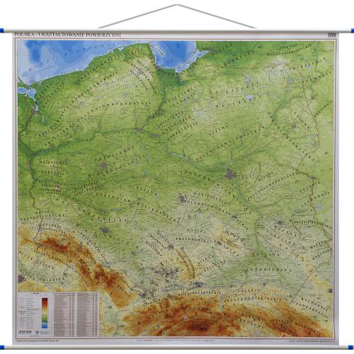 Polska. Mapa ścienna fizyczna 1:500 000, 145x140 cm, EkoGraf