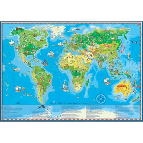 Świat Młodego Odkrywcy mapa dla dzieci - tapeta, ArtGlob