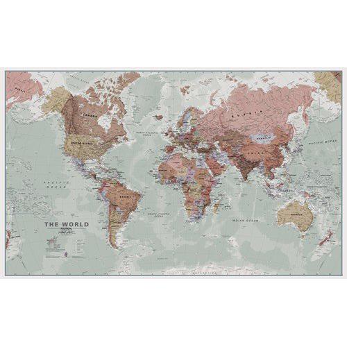 Świat mapa ścienna polityczna executive 1:30 000 000, 136x84 cm