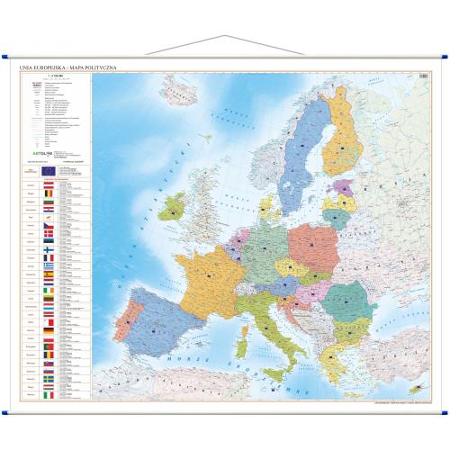 Unia Europejska mapa ścienna polityczna, 1:3 750 000, 144x120 cm, ArtGlob