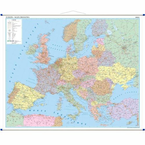 Europa. Mapa ścienna drogowa, 1:3 600 000, 120x100 cm, ArtGlob