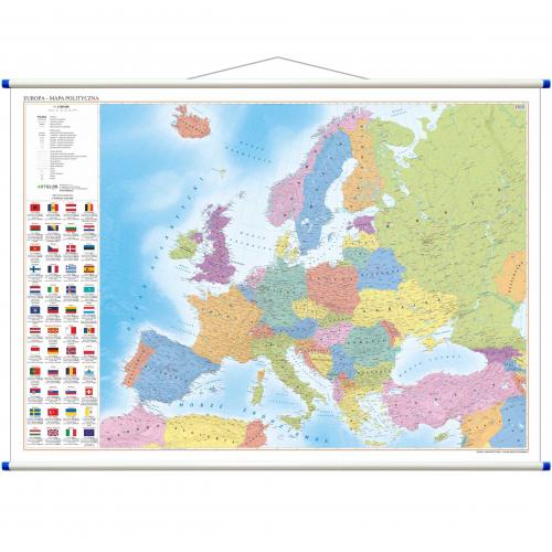 Europa. Mapa ścienna polityczna, 1:3 250 000, 194x143 cm, ArtGlob
