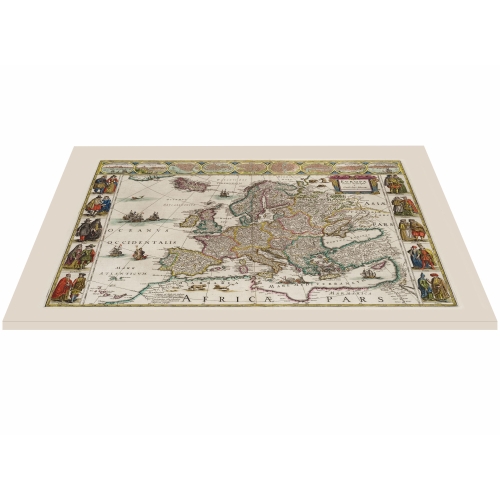 Europa według Guilielmo Blaeuw. Mapa ścienna na płótnie, 100x70 cm, ArtGlob